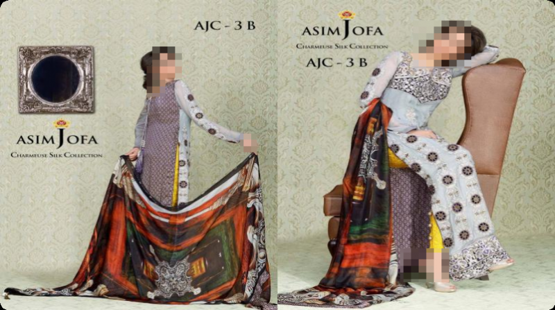 Collection ~New collection Asim Jofa Charmeuse Silk Collection 2014 