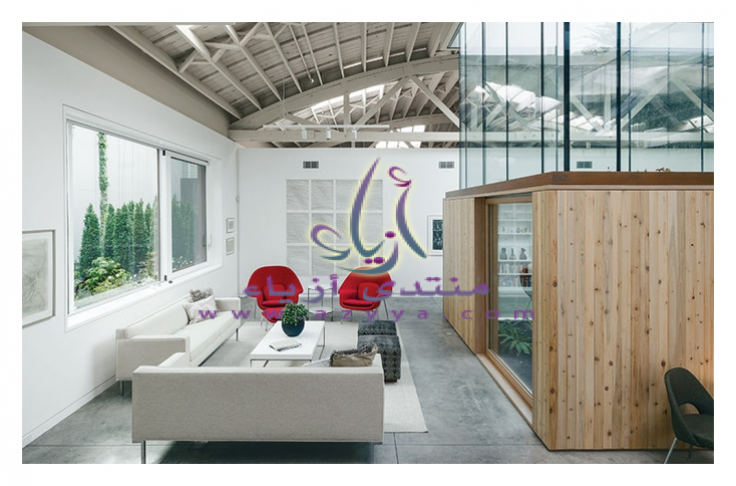 واحدة مع غرفة المعيشة فكرة عصرية تمنح المكان اتساعاً وفي واحدة مع غرفة المعيشة فكرة عصرية تمنح المكان اتساعاً وفي